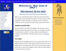 Tablet Screenshot of muir63.org